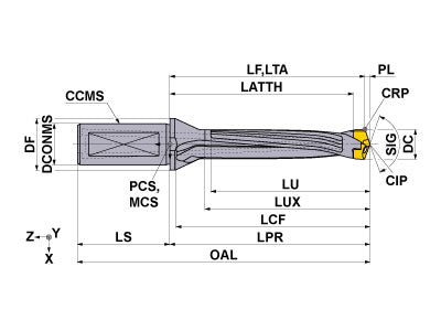 Material Loading Drawing DXAS2400X5F25 – Mitsubishi Materials USA